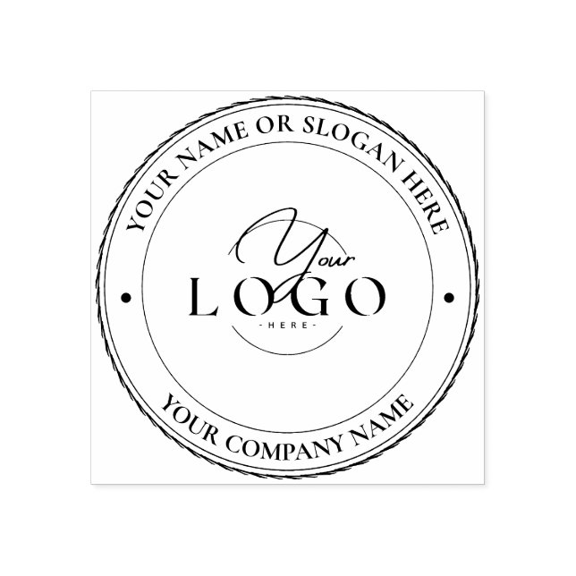 MODERN BUSINESS Personalised Business Logo Address Rubber Stamp (Imprint)