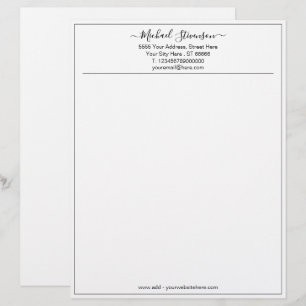 Modern Business Personalised Letterhead Example