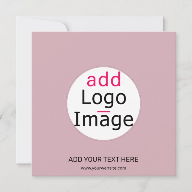 Modern Business Professional Chic Pink Custom Card (Front)