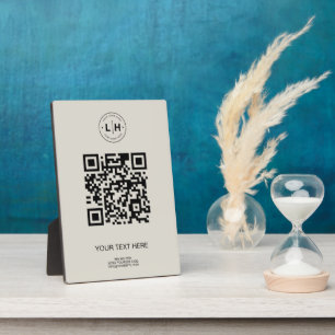 Modern Business QR Code Plaque