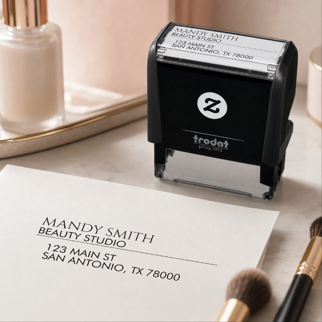 Modern Business Return Address Self-inking Stamp (Personalized Business Return Address Self-inking Stamp)