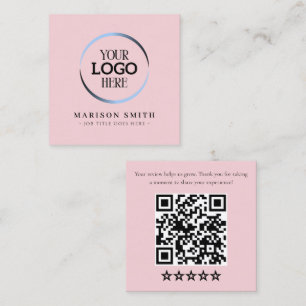 Modern Business Reviews QR Code Card Custom Logo