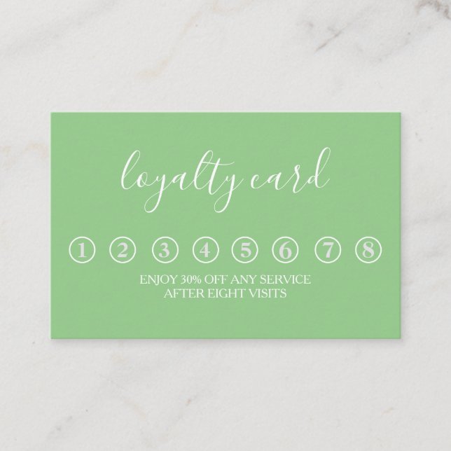 Modern Business Reward Punch Loyalty Card (Front)