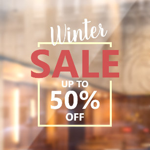 Modern Business Sale Advertisement Promotion  Window Cling