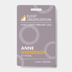 Modern Business Seminar Conference Event  Badge ID Badge