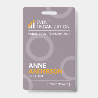 Modern Business Seminar Conference Event  Badge ID Badge