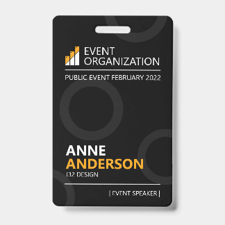 Modern Business Seminar Conference Event  Badge ID Badge
