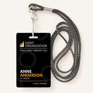 Modern Business Seminar Conference Event  Badge ID Badge