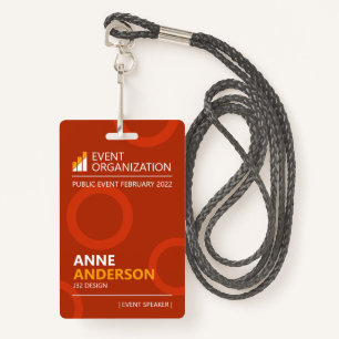 Modern Business Seminar Conference Event Badge ID Badge