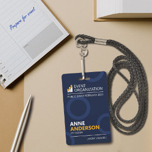 Modern Business Seminar Conference Event  ID Badge