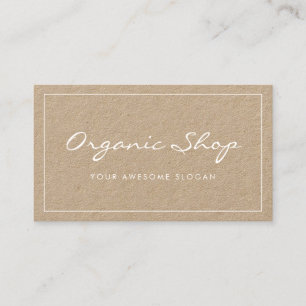 Modern business simple kraft square business card