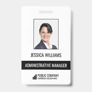 Modern Business Staff Employee ID Badge