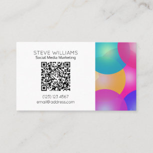 Modern business style QR code Card