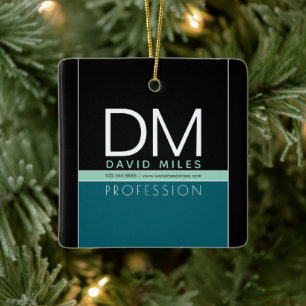 Modern Business Template All Colours Customisabl Ceramic Ornament