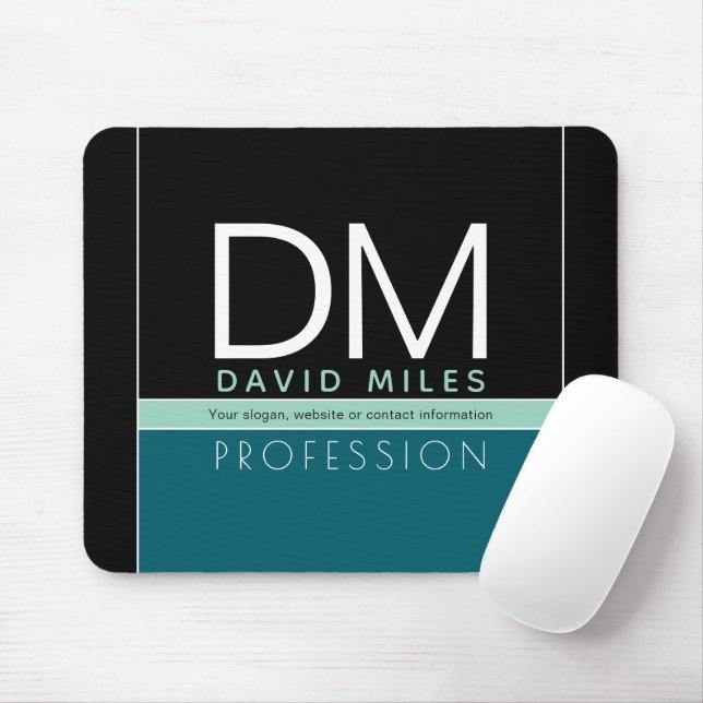 Modern Business Template | All Colours Customisabl Mouse Mat (With Mouse)