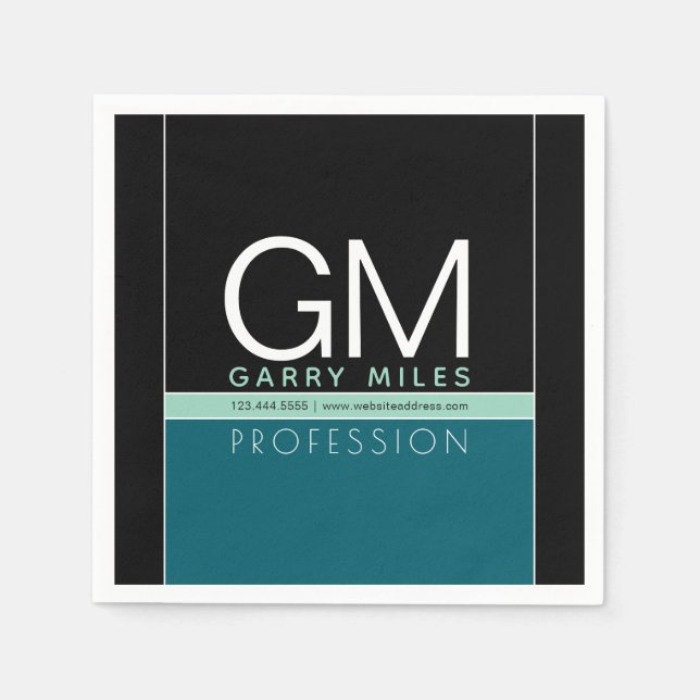 Modern Business Template | All Colours Customisabl Napkin (Front)