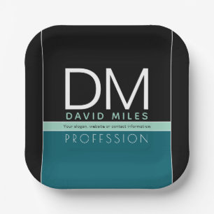 Modern Business Template   All Colours Customisabl Paper Plate