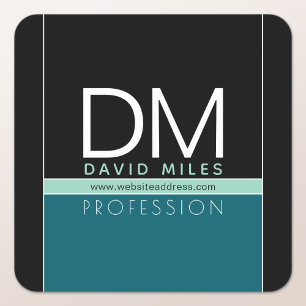 Modern Business Template All Colours Customisabl Square Sticker