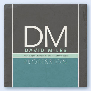 Modern Business Template All Colours Customisabl Stone Coaster