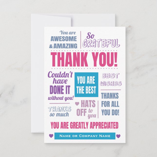 Modern Business Thank You Card (Front)