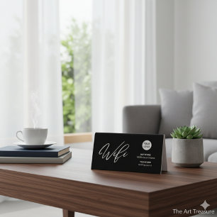 Modern Business Wifi Password & Qr Code Welcome  