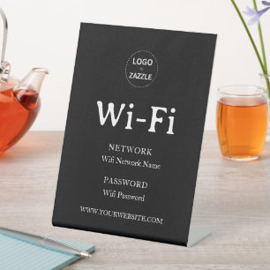 Modern Business Wifi Password Welcome Pedestal Sign