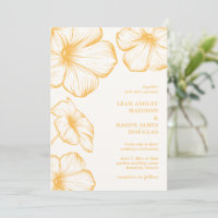Modern Butter Yellow Floral Elegant Wedding