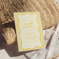 Modern Butter Yellow Wedding Invitation