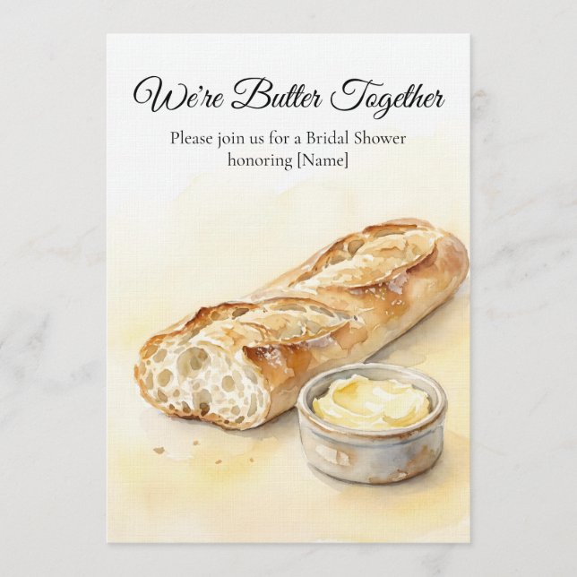 Modern Butter Yellow & White Minimalist Wedding  Invitation (Front)