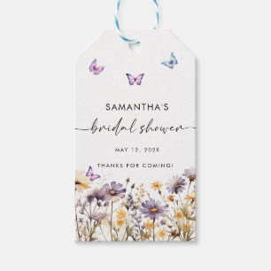 Modern Butterflies  Bridal Shower Thank You Gift Tags
