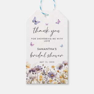 Modern Butterflies  Bridal Shower Welcome Sign Gift Tags