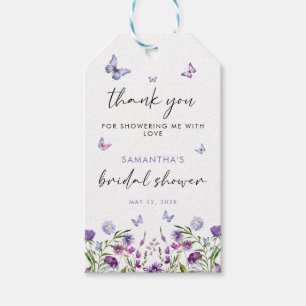 Modern Butterflies  Bridal Shower Welcome Sign Gift Tags