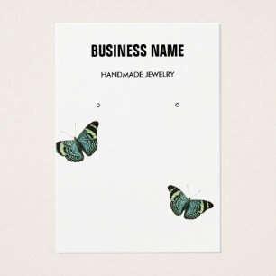 Modern butterfly jewellery earring display card