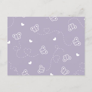Modern butterfly pattern holiday postcard
