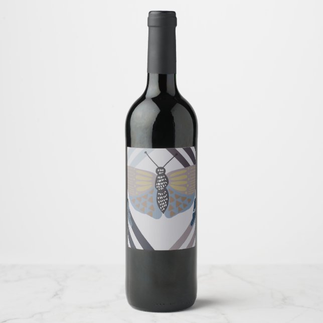 Modern Butterfly  Wine Label (Front)