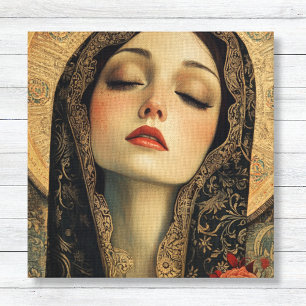 Modern Byzantine Virgin Mary Prayer Canvas Print