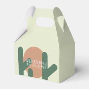 Modern Cactus Birthday Party Thank You Favour Box