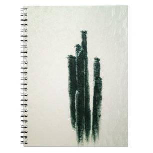 Modern Cactus Photo Art Green Notebook