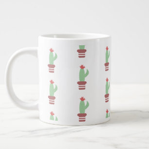 Modern Cactus Potted Plant Simple Large Coffee Mug