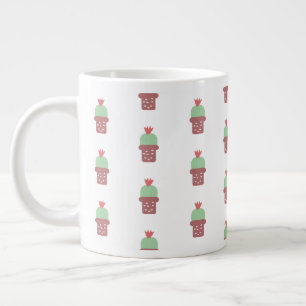 Modern Cactus Potted Plant Simple Large Coffee Mug