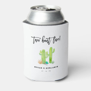Modern Cactus Taco Bout Love Wedding Fiesta  Can Cooler