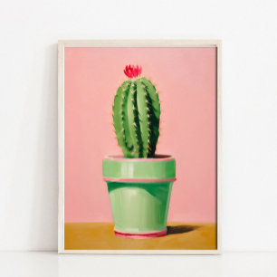 Modern Cactus Wall Art Print Abstract Cactus Still