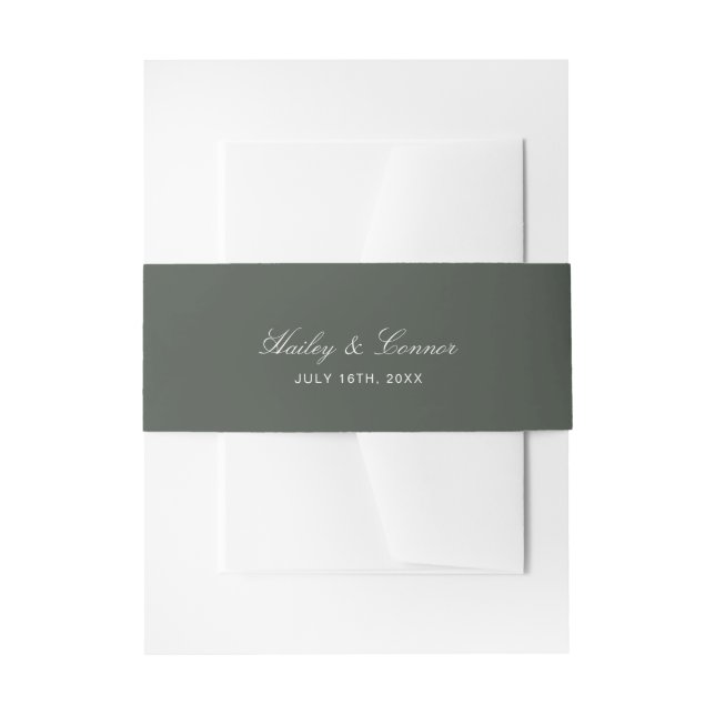 Modern Cactus Wedding Invitation Invitation Belly Band (Front Example)