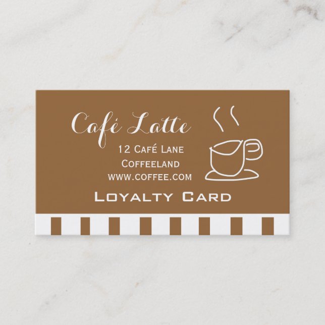 Modern cafe Loyalty Card for coffee (Front)