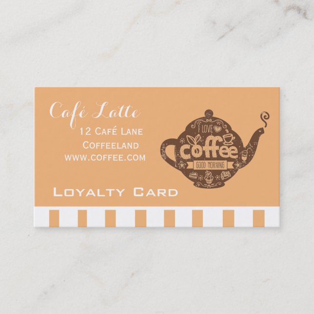 Modern cafe Loyalty Card for coffee (Front)