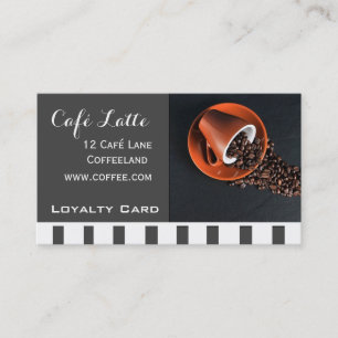 Modern cafe Loyalty Card for coffee