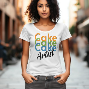 Modern Cake Artist for Baker baking bakery T-Shirt