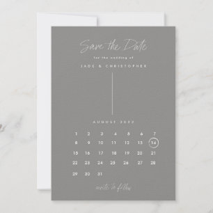 Modern calendar save the date