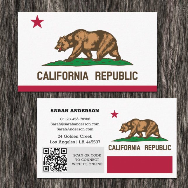 Modern California Business Card, Flag / USA Business Card (Creator Uploaded)