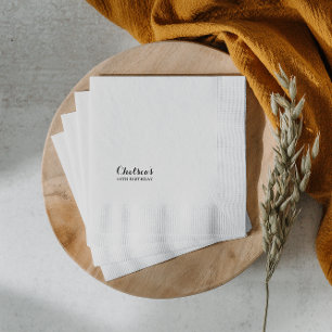 Modern Calligraphy 60th Birthday Party Napkin